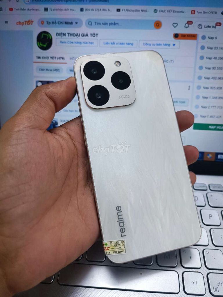 REALME 15T 8GB.256GB PIN 7000 CÒN BH TGDĐ 01.2027. Mua bán Điện thoại tại Quận Bình Thạnh Tp Hồ Chí Minh được đăng bởi Dân Mobile hình 1