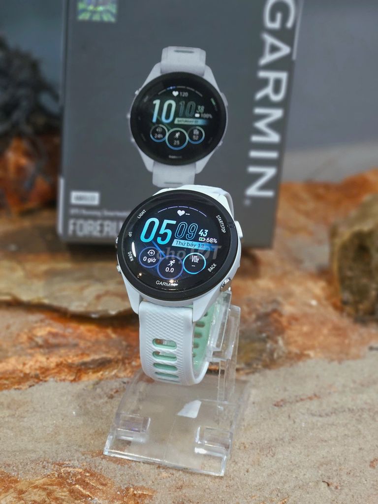 Garmin Forerunner 265s Trắng Fullbox. Mua bán Thiết bị đeo thông minh tại Quận Bình Thạnh Tp Hồ Chí Minh được đăng bởi TRIONE VN hình 1