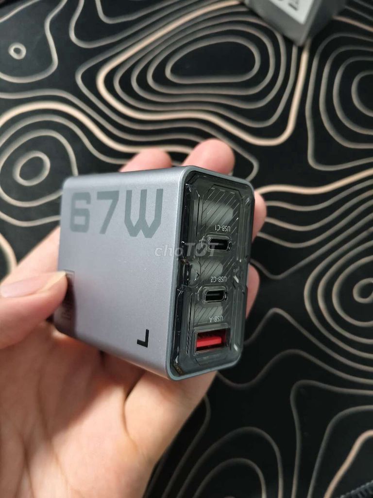 Củ sạc DAO 67W Xám. Mua bán Phụ kiện (Màn hình, Chuột...) tại Quận Bình Thuỷ Cần Thơ được đăng bởi Plewtx Boo hình 1