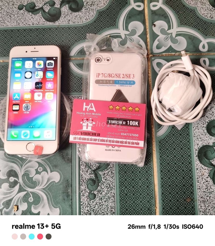 iPhone 6 64GB Trắng Đã qua sử dụng. Mua bán Điện thoại tại Thành phố Trà Vinh Trà Vinh được đăng bởi NAT Shop hình 1