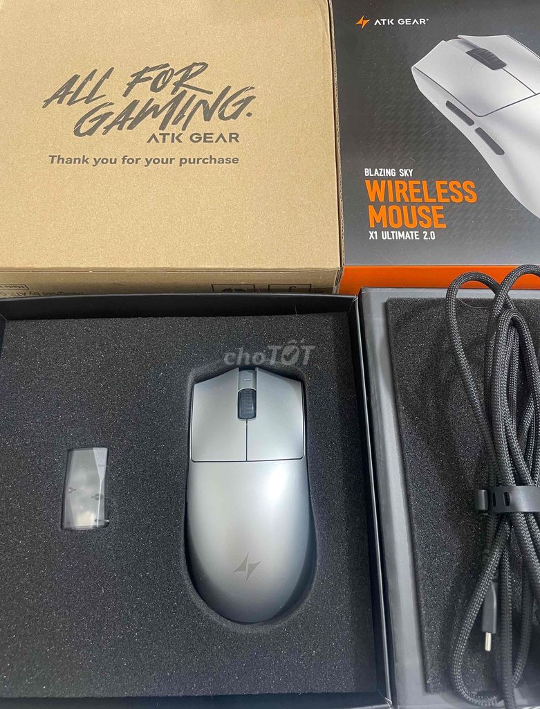 Chuột không dây ATK Gear X1 Ultimate V2 Xám. Mua bán Phụ kiện (Màn hình, Chuột...) tại Quận Cái Răng Cần Thơ được đăng bởi Trọng Thắng hình 1