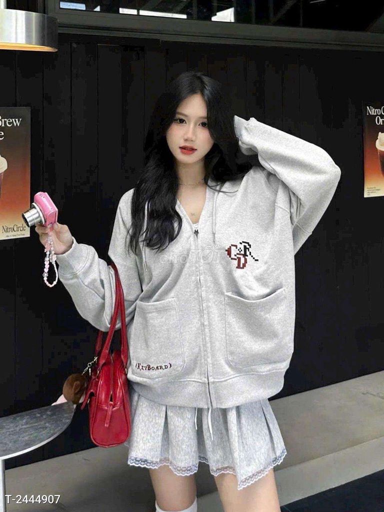 Áo khoác hoodie nữ nỉ bông Xám. Mua bán Quần áo tại Huyện Bình Chánh Tp Hồ Chí Minh được đăng bởi Nguyễn Minh Tiến hình 1