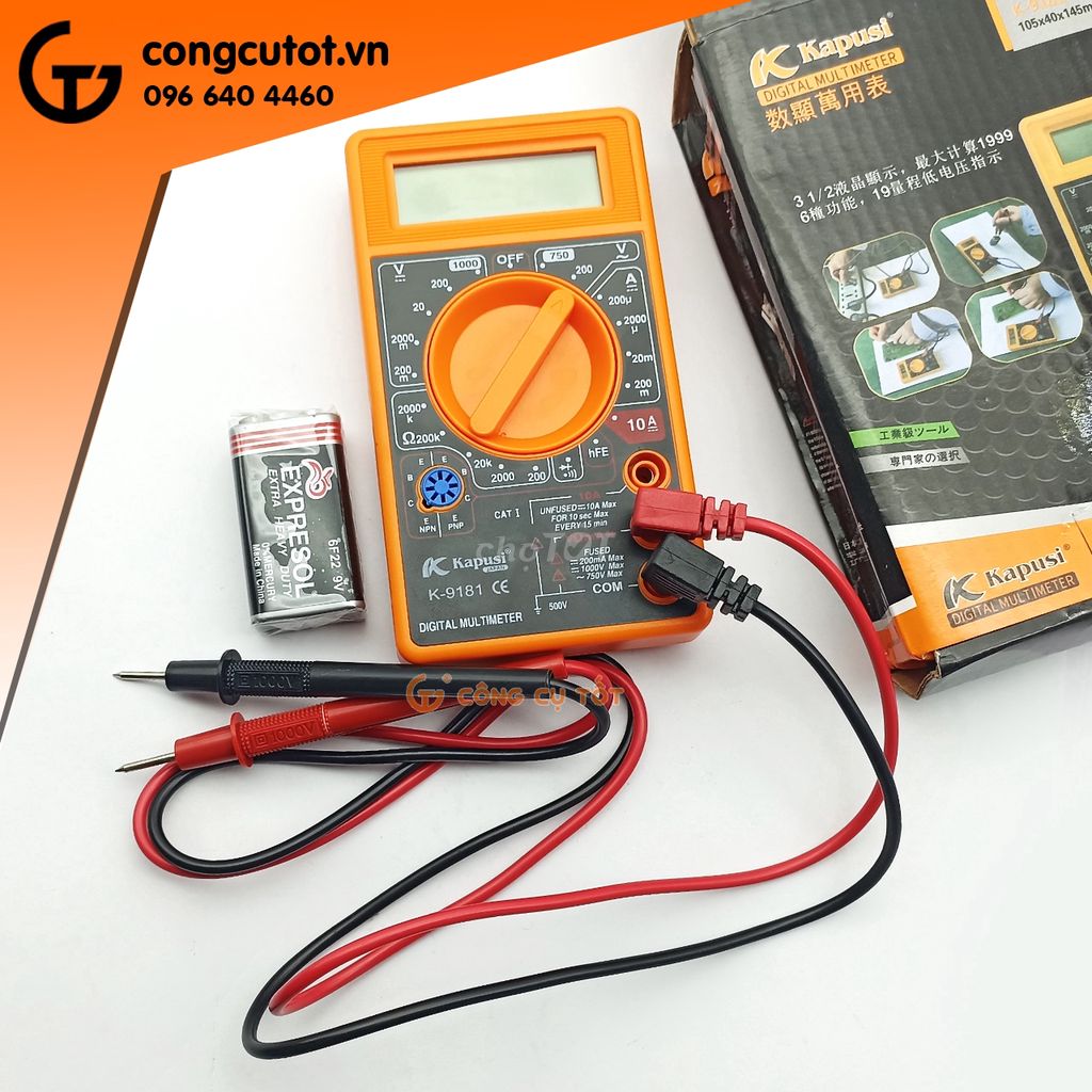 Đồng hồ vạn năng đo điện Kapusi Japan K-9181. Mua bán Đồ chuyên dụng, Giống nuôi trồng tại Quận Hải Châu Đà Nẵng được đăng bởi Văn An Lê hình 1