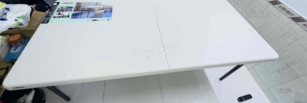 Bàn gấp Lifetime Trắng Nhựa Kim loại 180x60cm. Mua bán Bàn ghế tại Quận 7 Tp Hồ Chí Minh được đăng bởi Nhi Lê hình 1