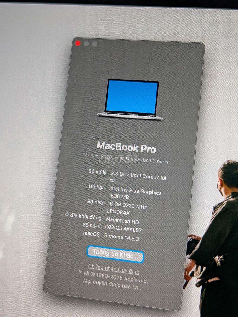 MacBook Pro 2020 13inch. Mua bán Laptop tại Huyện Hòa Thành Tây Ninh được đăng bởi Phạm Thành hình 1