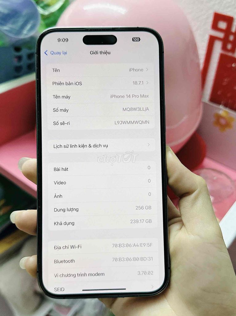 Apple iPhone 14 Pro Max 256GB Tím. Mua bán Điện thoại tại Huyện Yên Phong Bắc Ninh được đăng bởi Hongmin hình 1