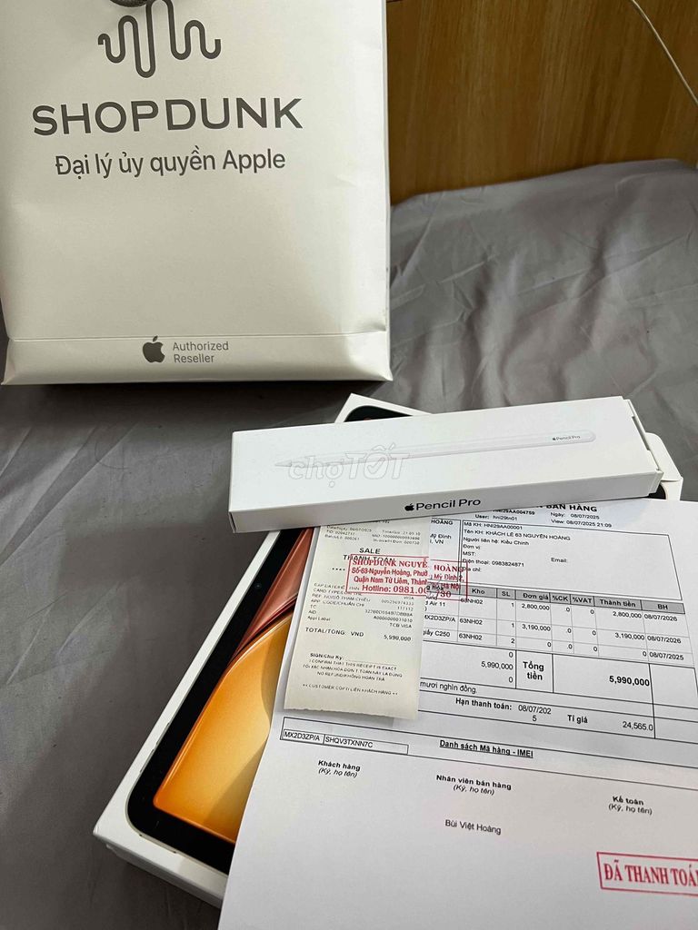 Apple iPad Air M3 128 GB tặng bút và phím. Mua bán Máy tính bảng tại Quận Nam Từ Liêm Hà Nội được đăng bởi PHAM VAN MINH hình 1