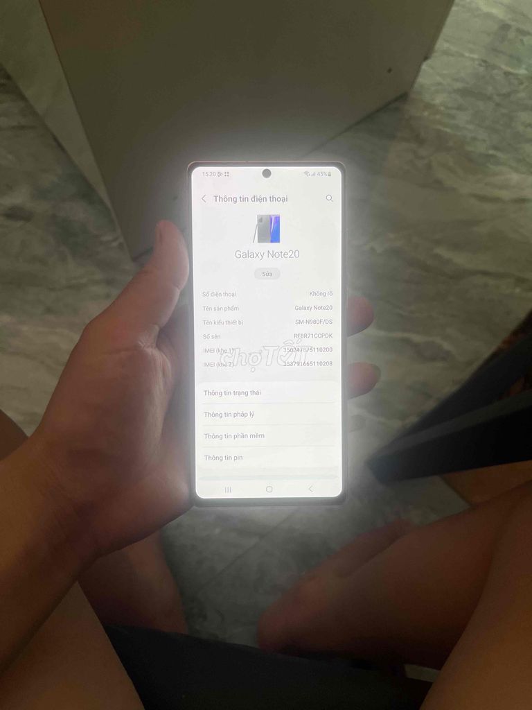 Samsung Galaxy Note 20 Việt Nam Đã qua sử dụng. Mua bán Điện thoại tại Huyện Lương Tài Bắc Ninh được đăng bởi Bố của nó hình 1