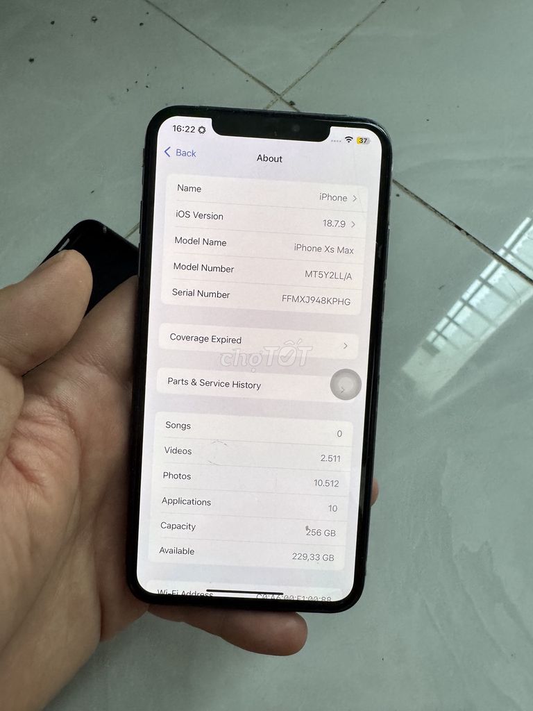 Apple iPhone XS Max 256GB Đen bể lưng. Mua bán Điện thoại tại Quận 8 Tp Hồ Chí Minh được đăng bởi Minh Nhat hình 1