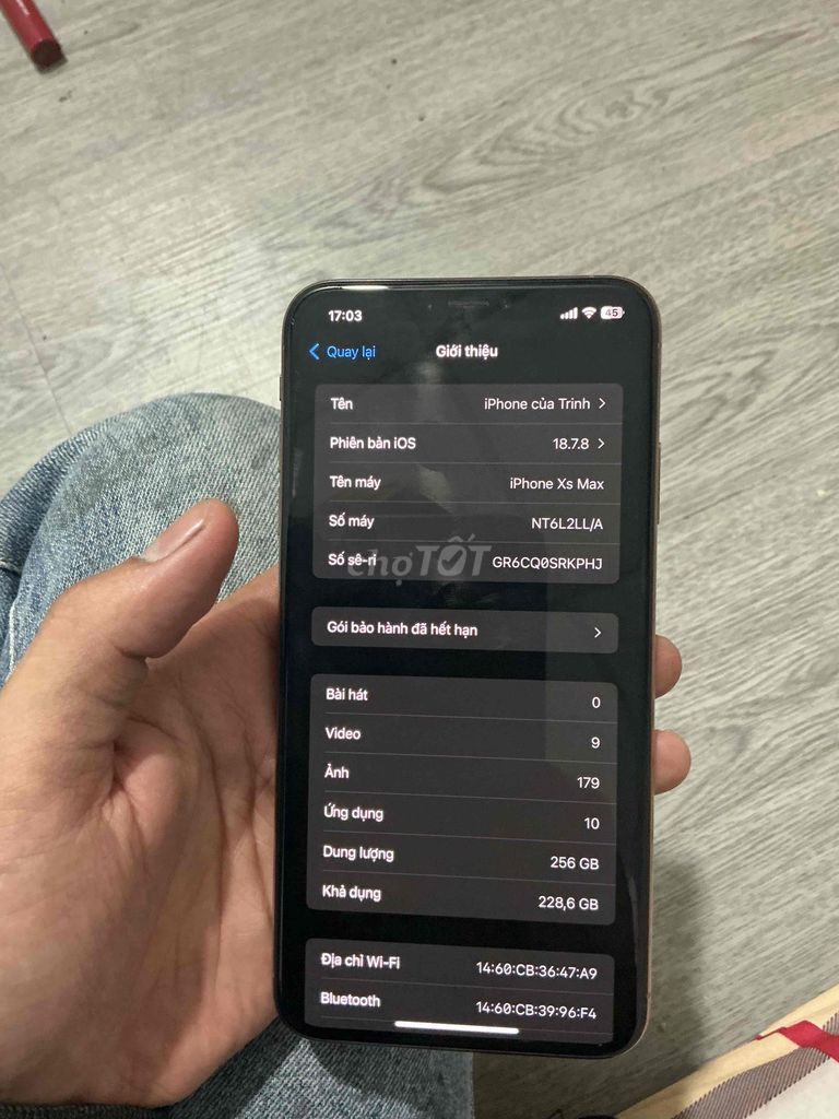 iPhone Xs Max 256GB Vàng hồng. Mua bán Điện thoại tại Thị xã Phú Mỹ Bà Rịa - Vũng Tàu được đăng bởi Phước Lộc hình 1