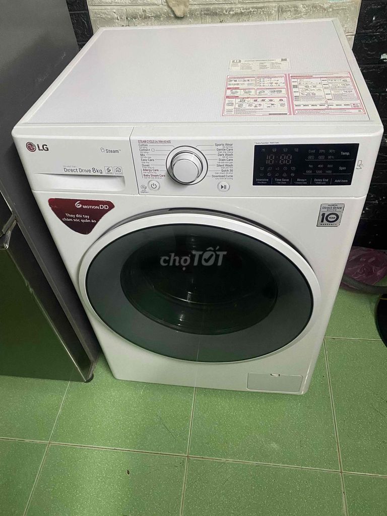 Máy giặt LG 8kg inverter mới 98%