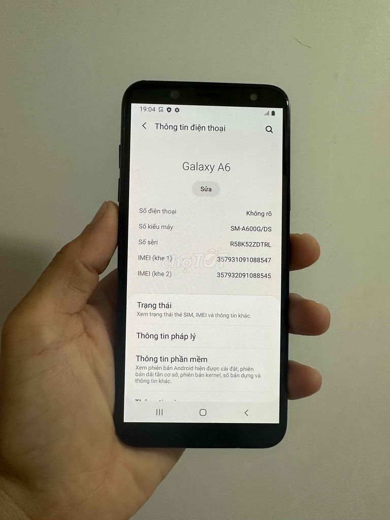 Samsung Galaxy A6 Amoled zin 3/32Gb đẹp. Mua bán Điện thoại tại Thành phố Vĩnh Long Vĩnh Long được đăng bởi Phúc Long hình 1