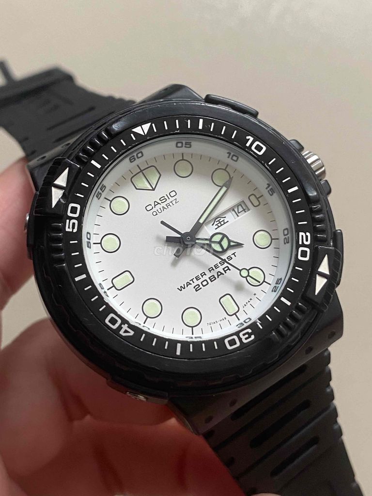 CASIO MRD-201W CHUẨN HÃNG KIM CỌC DẠ QUANG SÁNG