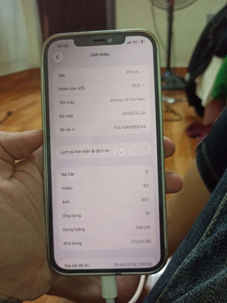 Apple iPhone 12 Pro Max 256GB Đã sử dụng. Mua bán Điện thoại tại Huyện An Dương Hải Phòng được đăng bởi Nguyễn Đạo Hiệp  hình 1