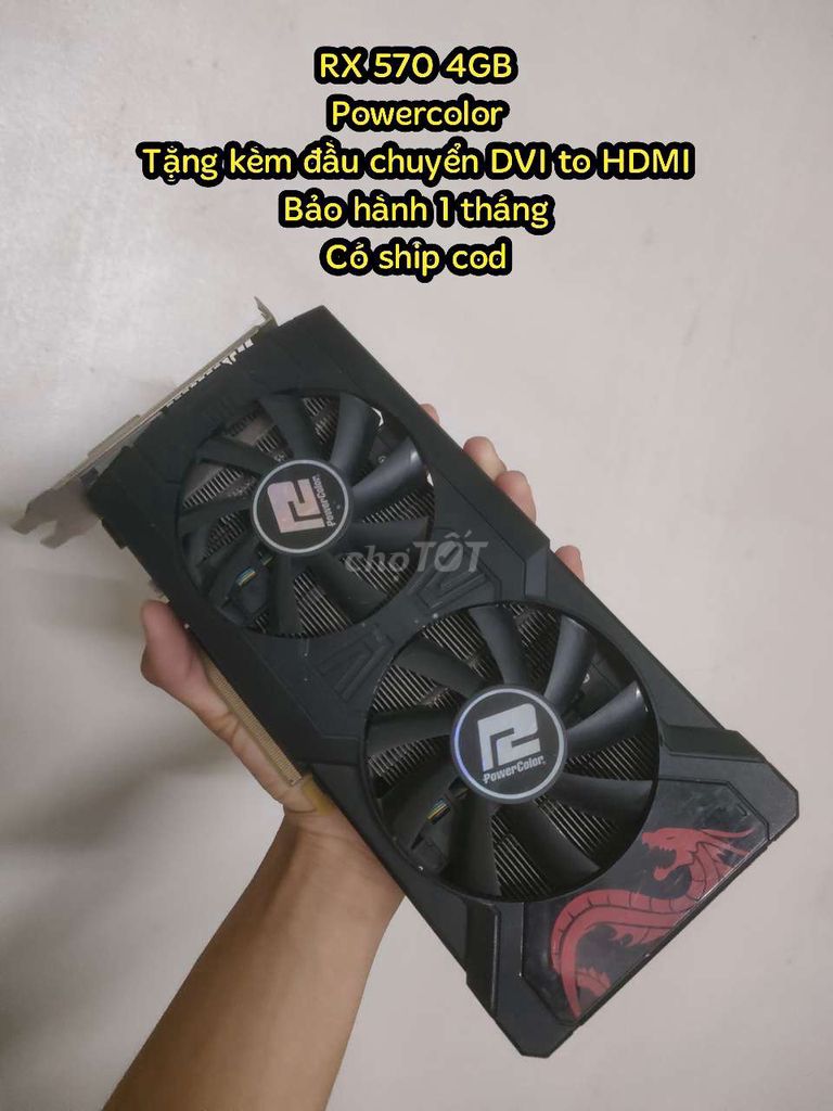 VGA Card màn hình RX 570 Powercolor 4GB 128716052
