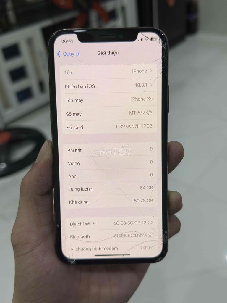 GIAO LƯU IPHONE XS 64GB QT ZIN FULL CHỨC NĂNG