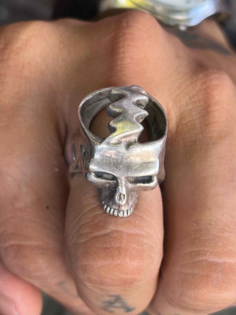 Nhẫn bạc ngoại 925 Skull rings Anh quốc nhẩn ny18