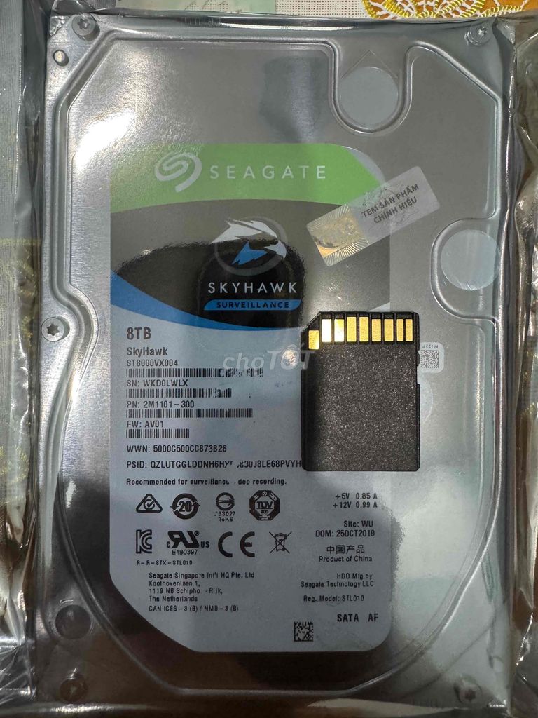 Ổ cứng HDD Seagate SkyHawk ST8000VX004. Mua bán Linh kiện (RAM, Card...) tại Quận Bình Tân Tp Hồ Chí Minh được đăng bởi Tân Tiến Dũng hình 1