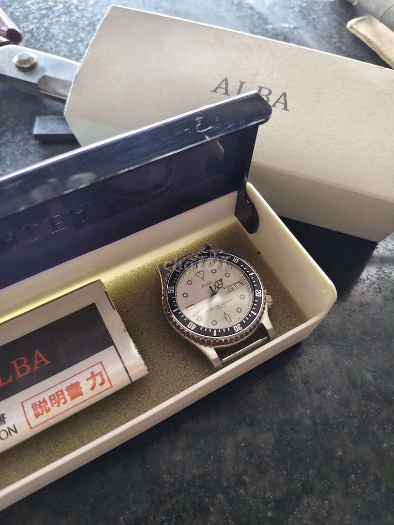 Đồng hồ Alba Diver Nam 35mm Trắng. Mua bán Đồng hồ tại Huyện Tuy Phước Bình Định được đăng bởi Bảy Xà Beng hình 1