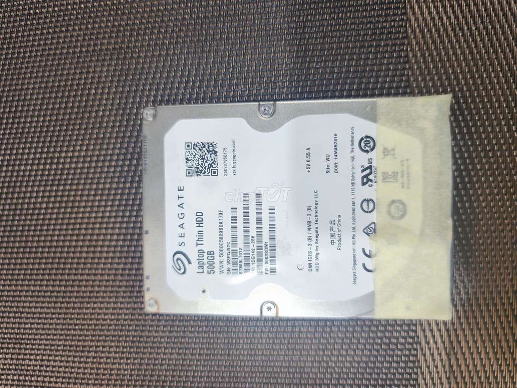 Ổ cứng HDD Seagate Laptop Thin HDD 500GB. Mua bán Linh kiện (RAM, Card...) tại Quận 3 Tp Hồ Chí Minh được đăng bởi Lê Phạm Nhật Lễ hình 1