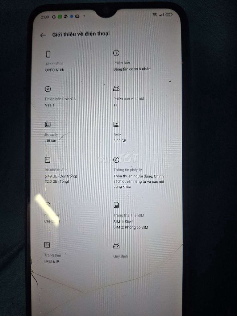 Oppo A16K 32GB Đen. Mua bán Điện thoại tại Quận Bình Tân Tp Hồ Chí Minh được đăng bởi Lâm Peter hình 1