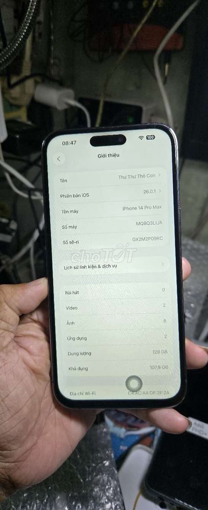 iPhone 14 Pro Max 128GB mỹ lướt web treo game. Mua bán Điện thoại tại Quận 8 Tp Hồ Chí Minh được đăng bởi Thiên Hòa mobile  hình 1