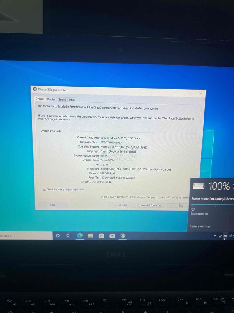 Dell Vostr***10U 8GB/256GB Đã sử dụng. Mua bán Laptop tại Quận Gò Vấp Tp Hồ Chí Minh được đăng bởi Nguyễn Thanh Như hình 1
