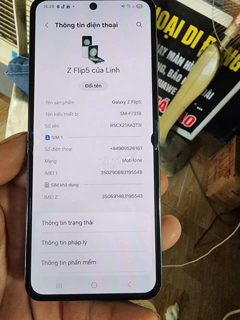 zlip5 ram8/256 chính hãng. Mua bán Điện thoại tại Thành phố Vũng Tàu Bà Rịa - Vũng Tàu được đăng bởi sơn vũng tàu hình 1