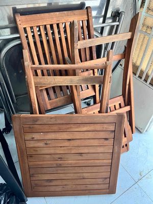 Bộ Bàn Ghế Gỗ Xếp ( 1 bàn 2 ghế ). Mua bán Bàn ghế tại Quận 4 Tp Hồ Chí Minh được đăng bởi An