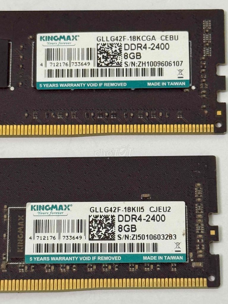 RAM KINGMAX DDR4-2400 8GB Đen. Mua bán Linh kiện (RAM, Card...) tại Quận Liên Chiểu Đà Nẵng được đăng bởi Nguyễn Hoàng hình 1