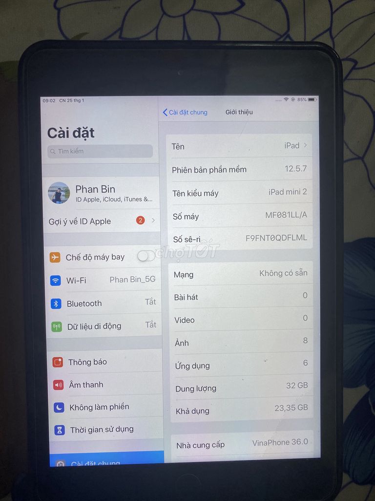 Apple iPad mini 2 4G 32GB Xám. Mua bán Máy tính bảng tại Quận Ngũ Hành Sơn Đà Nẵng được đăng bởi Bin Phan hình 1