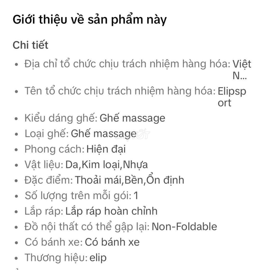 thanh lí máy massages ELIP D5 NEW