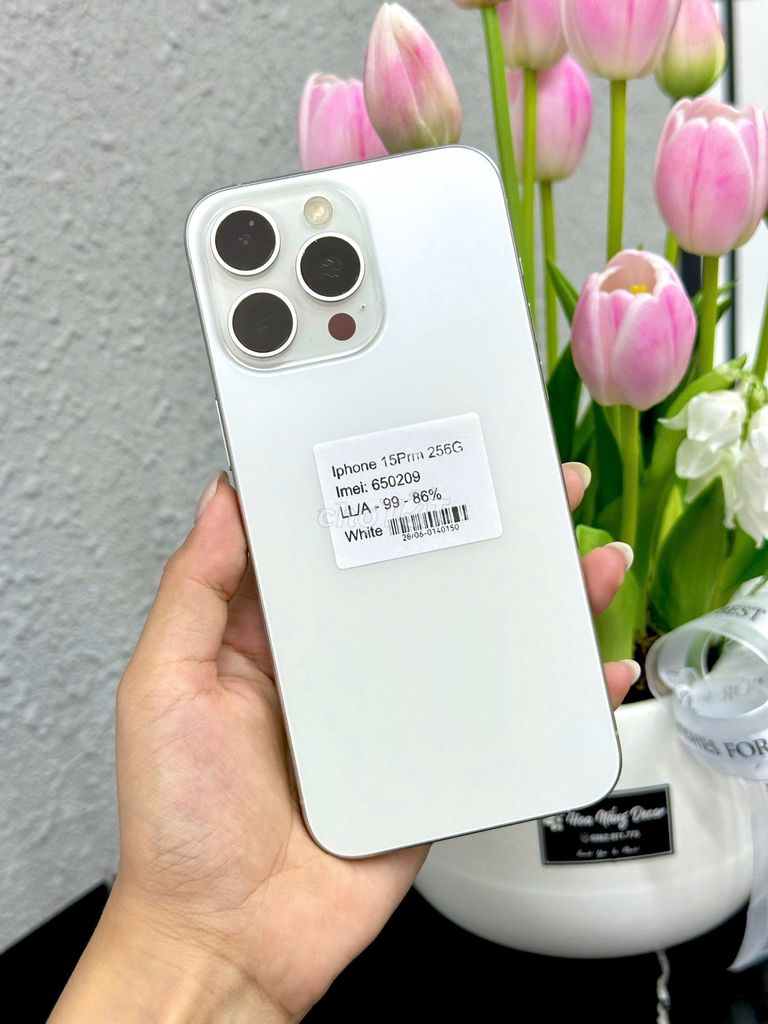 🍏 iPhone 15ProMax 256GB Trắng  🎉 Giá 18.290k. Mua bán Điện thoại tại Quận Liên Chiểu Đà Nẵng được đăng bởi Gia Minh Shop hình 1