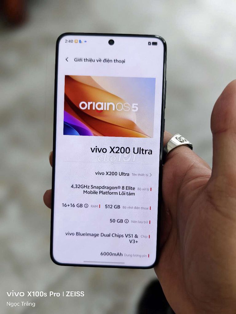Vivo X200 Ultra 16GB/512GB Đen. Mua bán Điện thoại tại Quận 10 Tp Hồ Chí Minh được đăng bởi Trắng hình 1