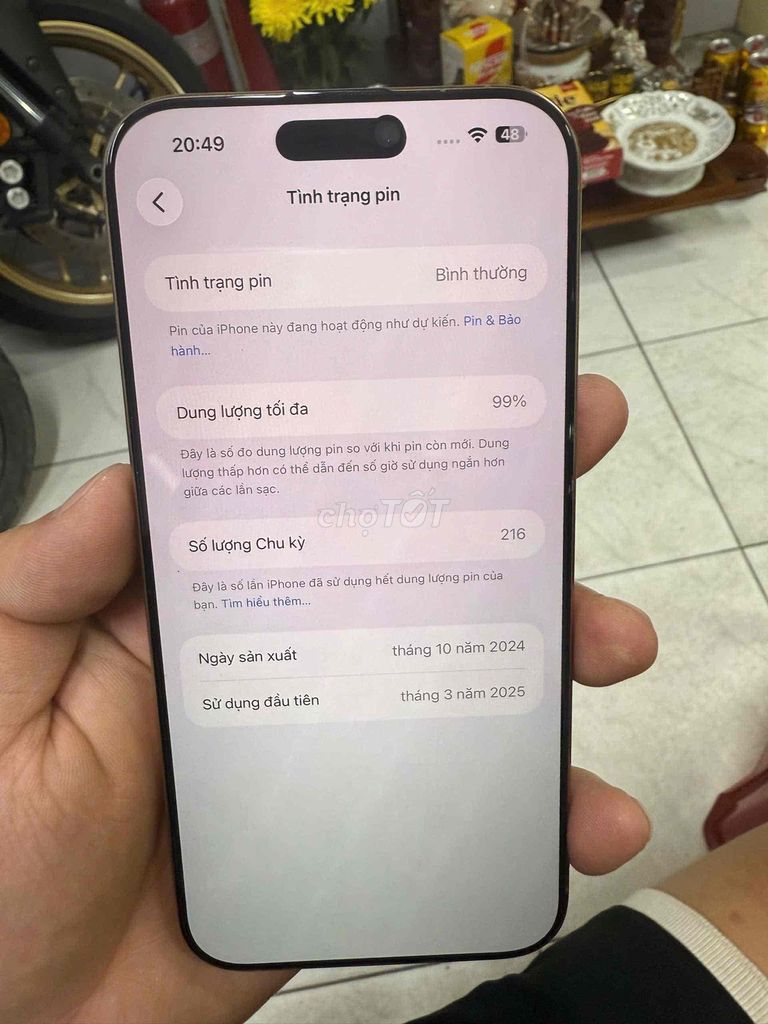 Apple iPhone 16 Pro Max 256GB Vàng 99%. Mua bán Điện thoại tại Quận 7 Tp Hồ Chí Minh được đăng bởi Trần Tùng hình 1