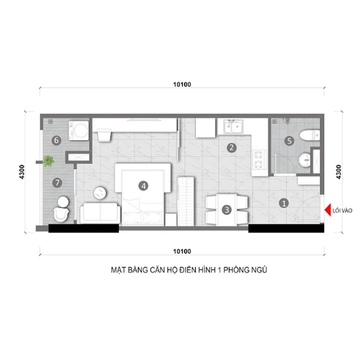 Cho thuê căn hộ chung cư Opal Skyline - 40 m2 - 1 PN - Lái Thiêu