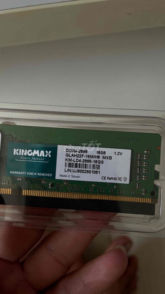 RAM Kingmax 16GB DDR4. Mua bán Linh kiện (RAM, Card...) tại Thành phố Thủ Đức Tp Hồ Chí Minh được đăng bởi nghia nguyen hình 1
