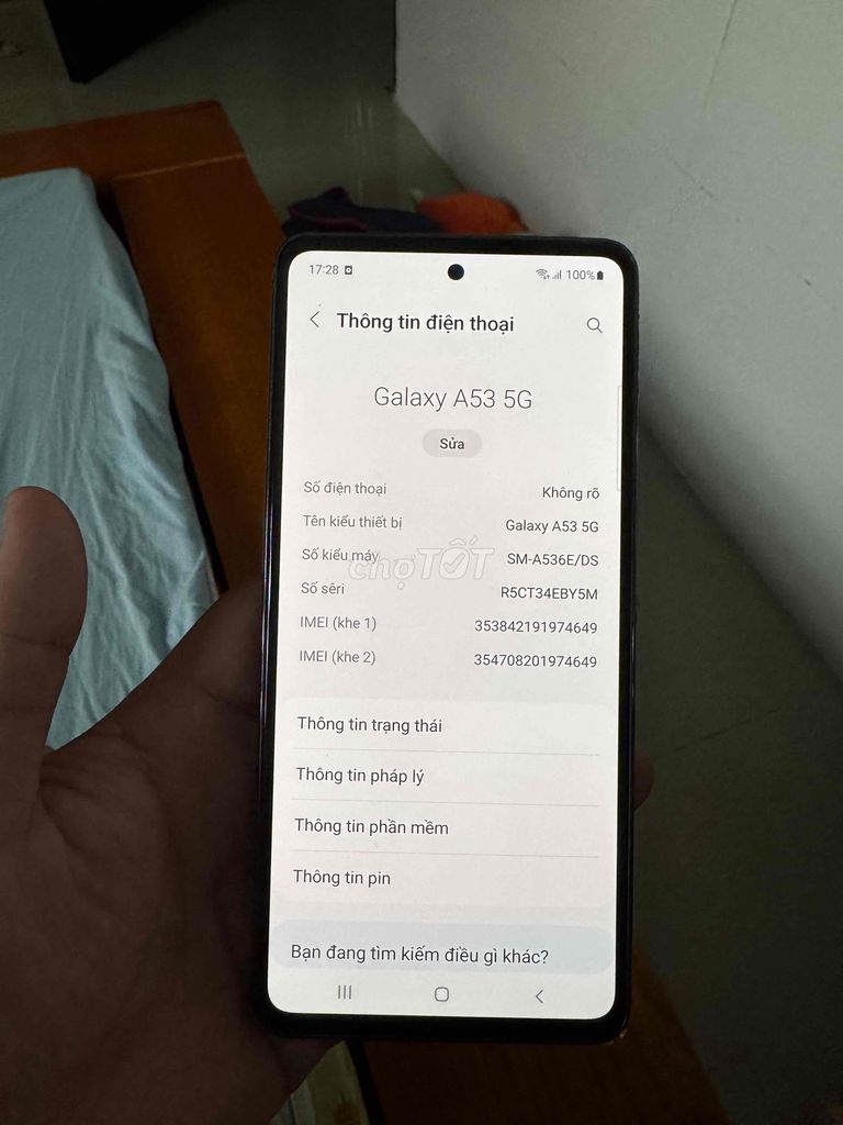 thanh lý điện thoại samsung A53 5G 8gb ram