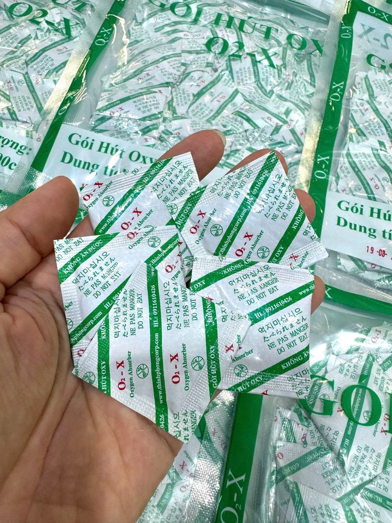 gói chống mốc-hút ẩm thực phẩm gói oxy 30cc