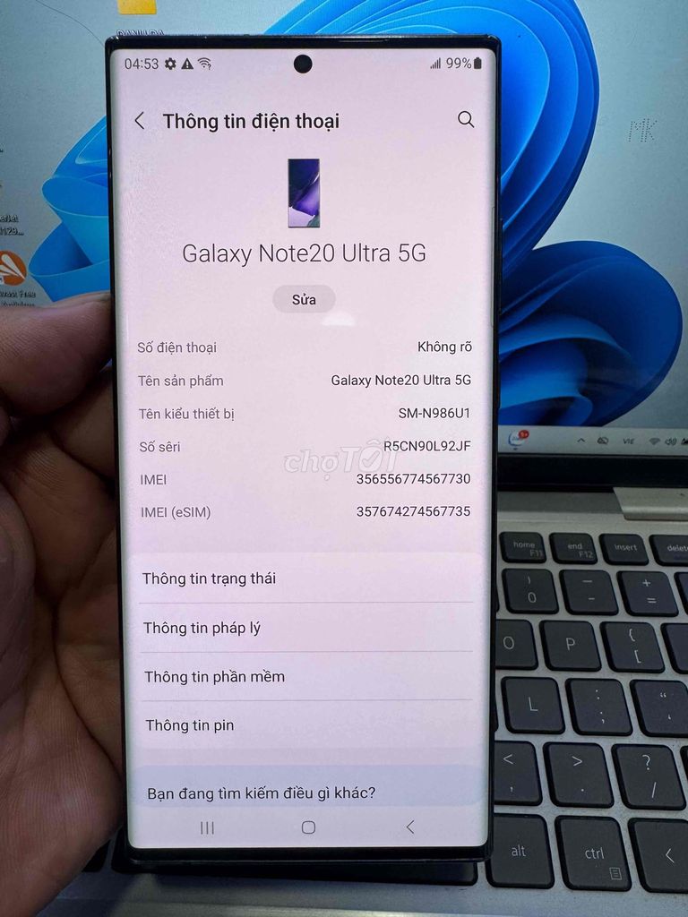 Samsung Note 20 Ultra 5G 128GB Đen 99%. Mua bán Điện thoại tại Quận 6 Tp Hồ Chí Minh được đăng bởi QUỐC THIÊN BÁN GÓP 0 ĐỒNG  hình 1
