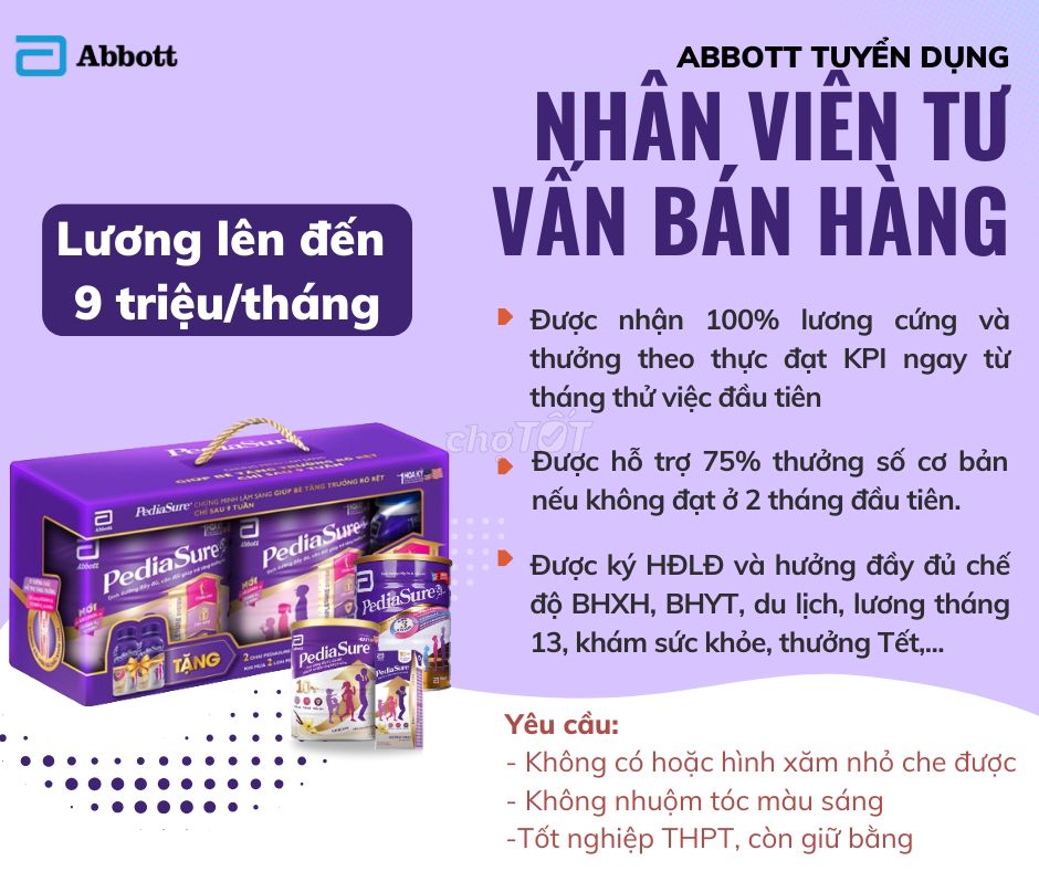 Tuyển nhân viên tư vấn sữa tại LONG AN