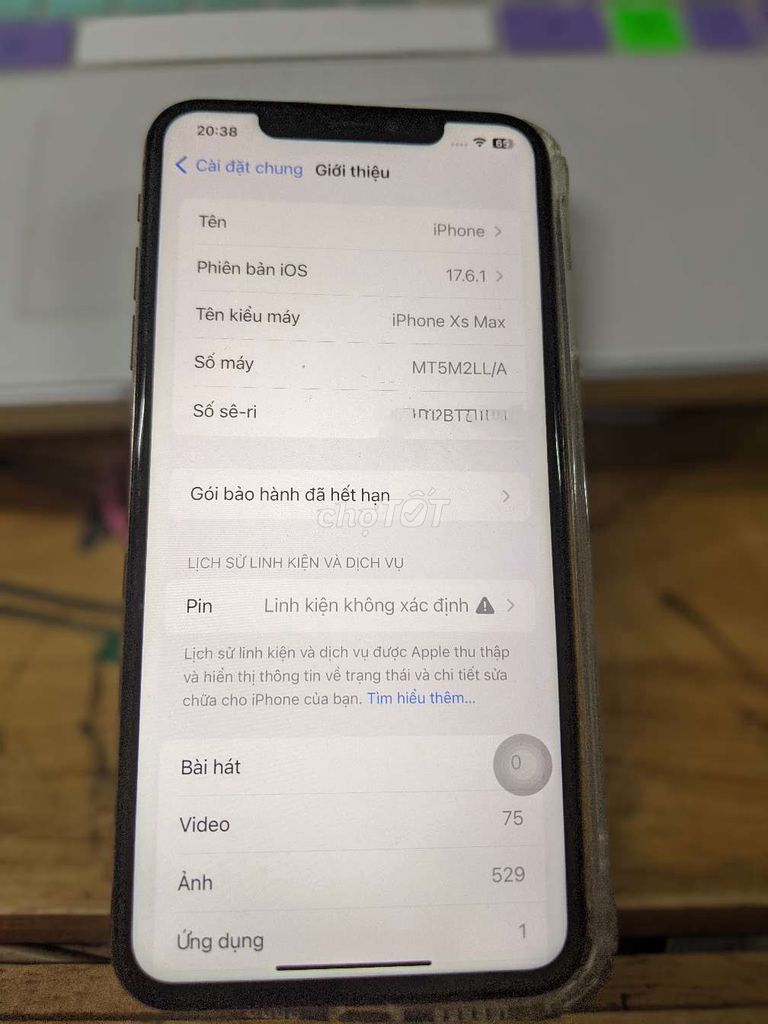 Xs Max 64G chỉ mới thay pin