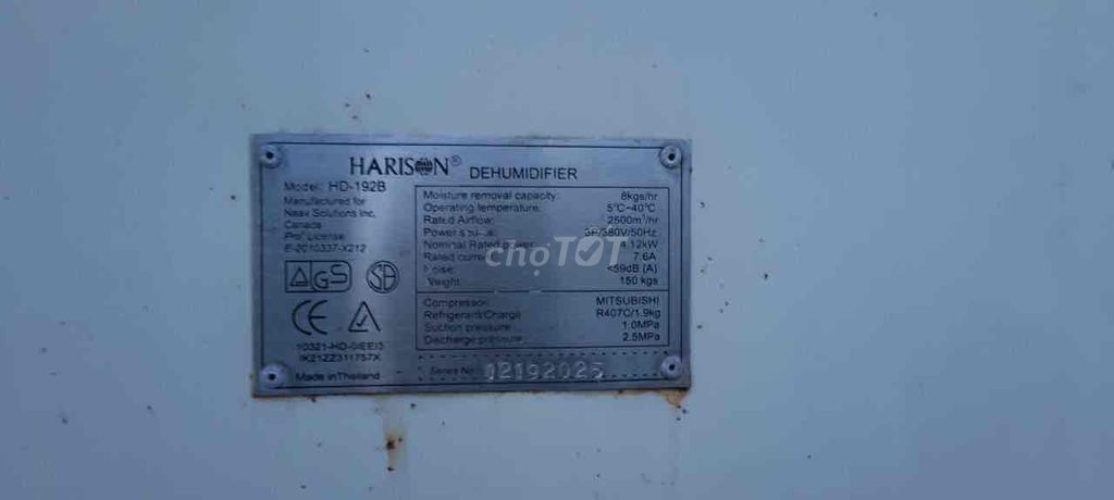 Máy hút ẩm Harison HD192B-192lit/24h