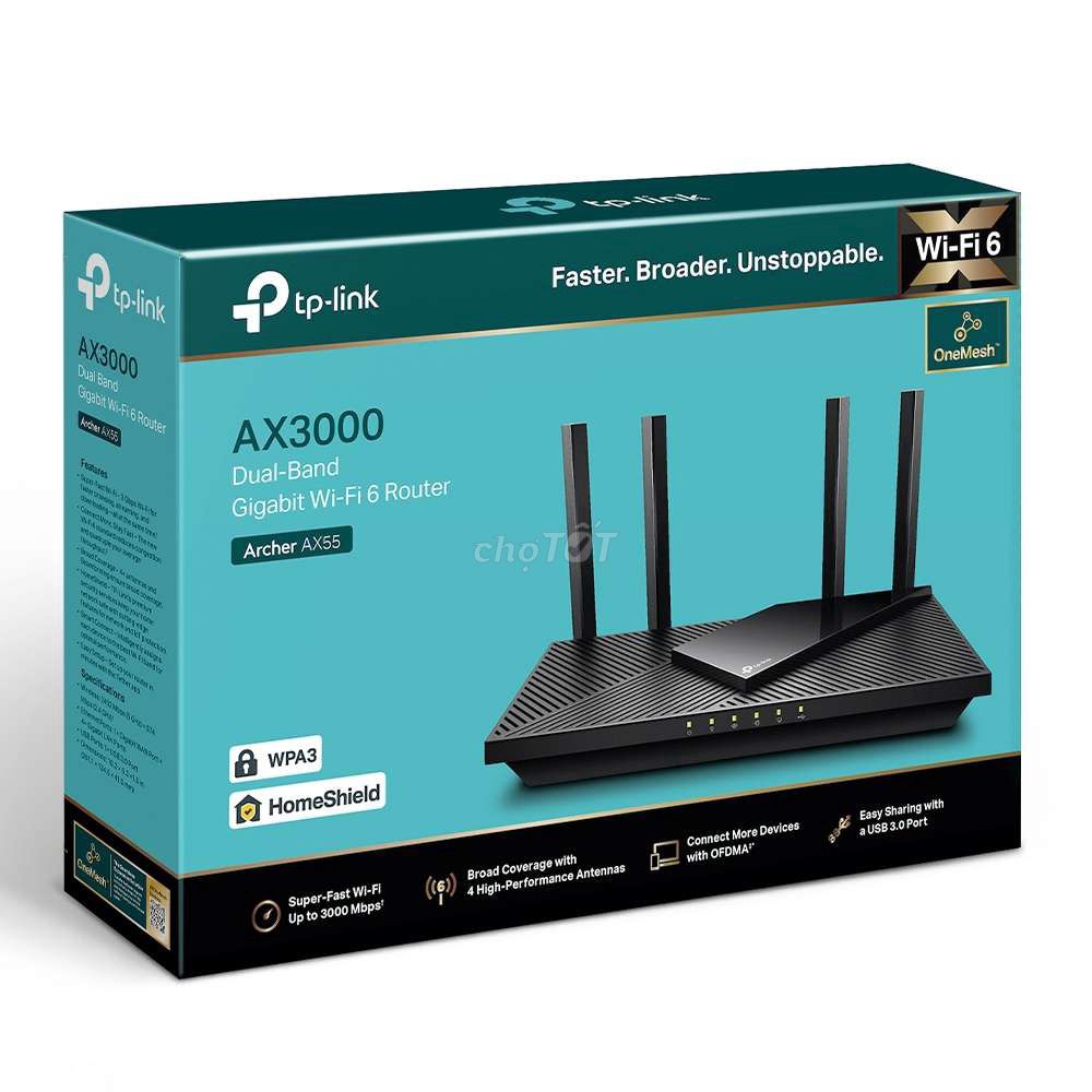 TP-Link Archer AX55 Router Wifi 6 Đen. Mua bán Phụ kiện (Màn hình, Chuột...) tại Quận Lê Chân Hải Phòng được đăng bởi Hai Tung hình 1