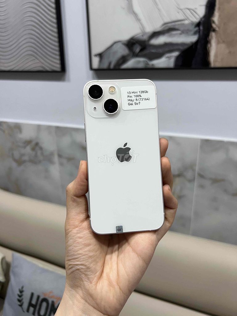 🍎 iPhone 13 Mini 128GB Trắng Zin Pin New. Mua bán Điện thoại tại Huyện Hóc Môn Tp Hồ Chí Minh được đăng bởi SIRI STORE HCM hình 1