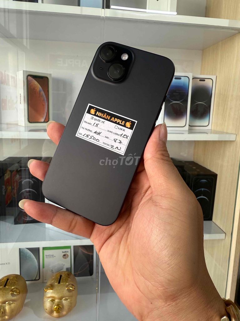 IPHONE 15 ĐEN 128gb QT ZIN ÁP ĐẸP 99%