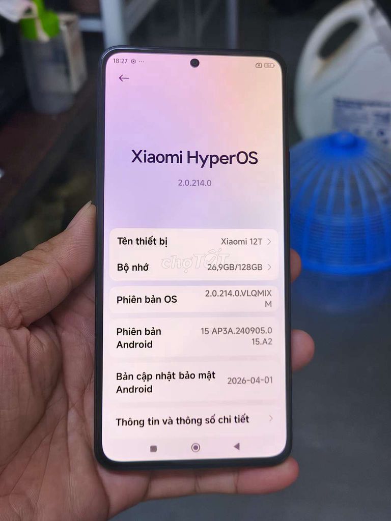 Xiaomi 12T 5G 8GB/128GB Đen. Mua bán Điện thoại tại Quận 8 Tp Hồ Chí Minh được đăng bởi Đức  hình 1