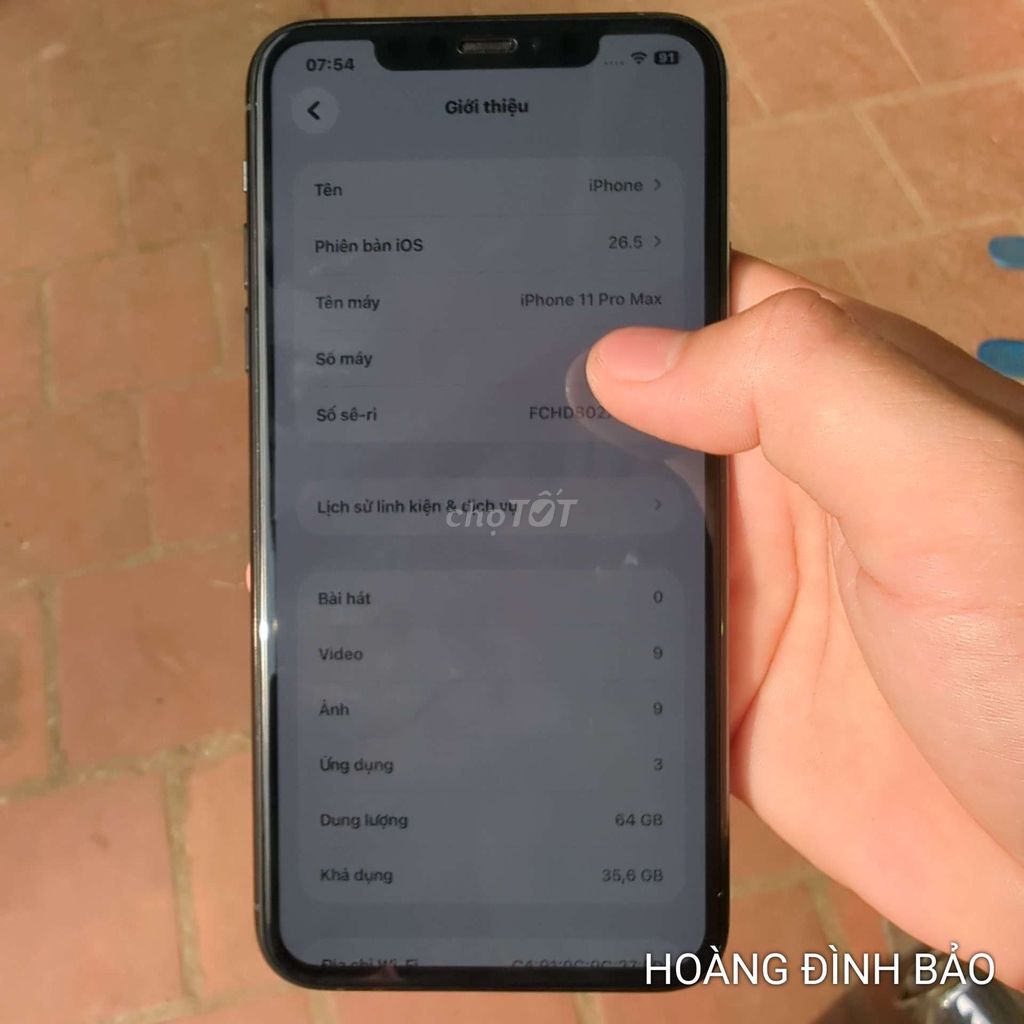 iPhone 11 Pro Max 64GB Xám. Mua bán Điện thoại tại Huyện Vĩnh Lộc Thanh Hóa được đăng bởi Bảo Hoàng hình 1