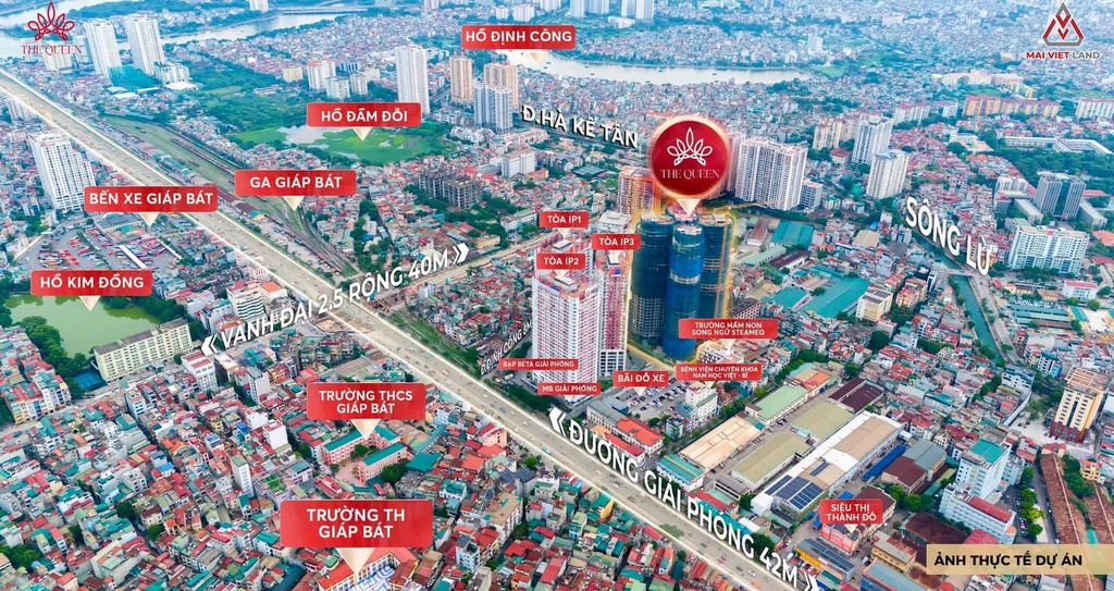 Продается квартира Queen 360 Giang Phong, 2PN-3BR, цена от 6,7 миллиарда долларов