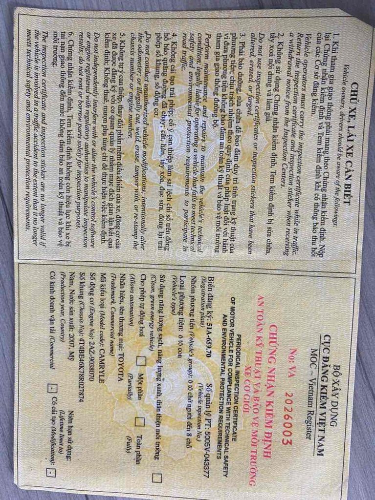 Toyota Camry LE 2007. Mua bán Ô tô tại Quận 12 Tp Hồ Chí Minh được đăng bởi Nguyễn Minh Phụng hình 13